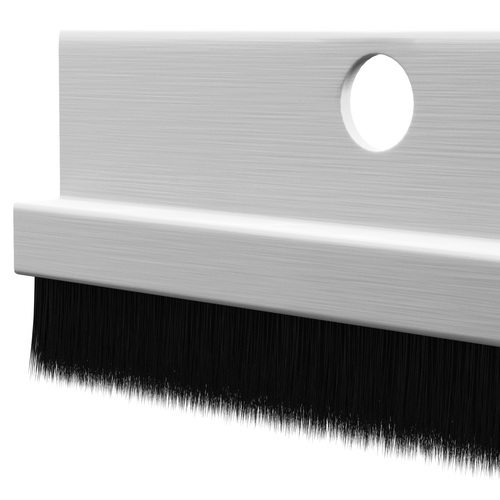 CRL WS377DV72 72" Extruded Dark Bronze Anodized and Nylon Brush Door 5/8" Bristle Weatherstrip