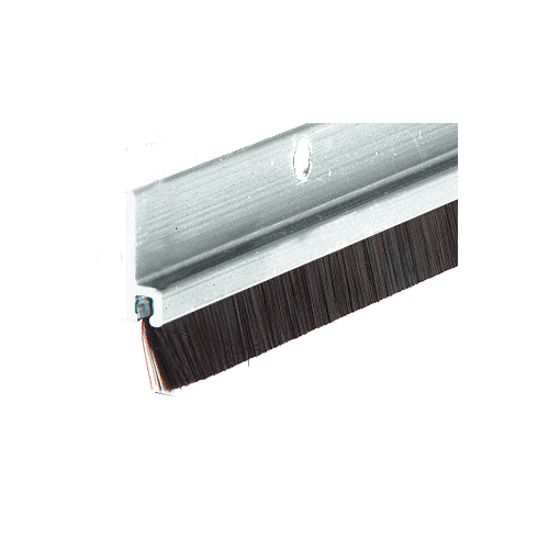 CRL WS377DV72 72" Extruded Dark Bronze Anodized and Nylon Brush Door 5/8" Bristle Weatherstrip