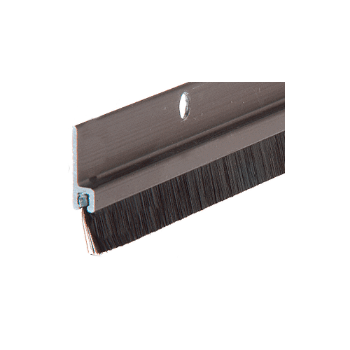 CRL WS377DV72 72" Extruded Dark Bronze Anodized and Nylon Brush Door 5/8" Bristle Weatherstrip