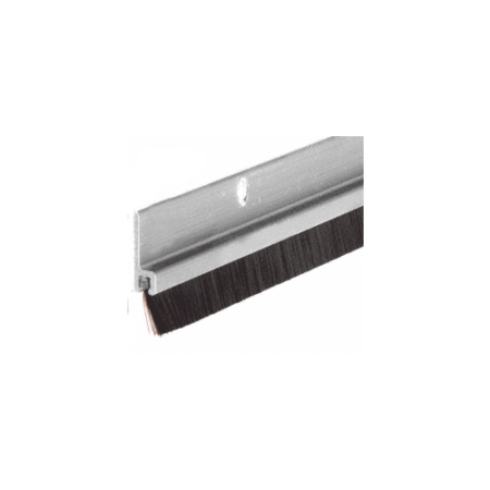 CRL WS377AV72 72" Extruded Aluminum and Nylon Brush Door 5/8" Bristle Weatherstrip