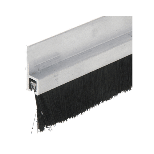 CRL WS377DV72 72" Extruded Dark Bronze Anodized and Nylon Brush Door 5/8" Bristle Weatherstrip