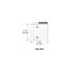 CRL ZL610W White Z-Series Square Type Radius Base Zinc Clamps for 3/8" and 1/2" Glass with Repositionable Plate