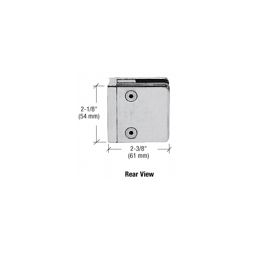 CRL ZL610W White Z-Series Square Type Radius Base Zinc Clamps for 3/8" and 1/2" Glass with Repositionable Plate