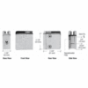 CRL ZL610W White Z-Series Square Type Radius Base Zinc Clamps for 3/8" and 1/2" Glass with Repositionable Plate