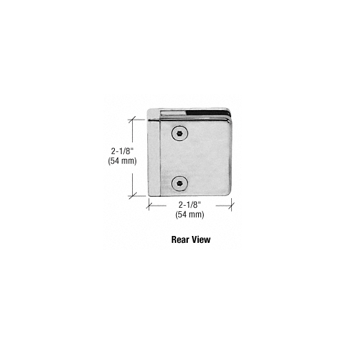 CRL ZL910PS Polished Stainless Steel Z-Series Square Type Flat Base Zinc Clamp for 3/8" and 1/2" Glass with Repositionable Plate