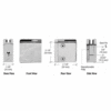 CRL ZL910PS Polished Stainless Steel Z-Series Square Type Flat Base Zinc Clamp for 3/8" and 1/2" Glass with Repositionable Plate