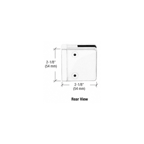 CRL ZL910PS Polished Stainless Steel Z-Series Square Type Flat Base Zinc Clamp for 3/8" and 1/2" Glass with Repositionable Plate