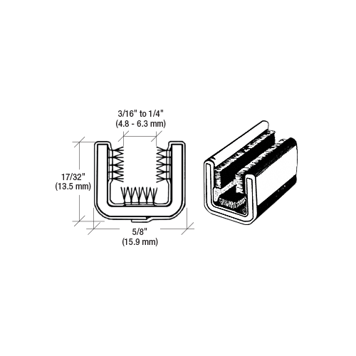 CRL 10G96 10G Flexible 96" Channel for 1950-1962 Chevy and GMC Trucks without Framed Glass