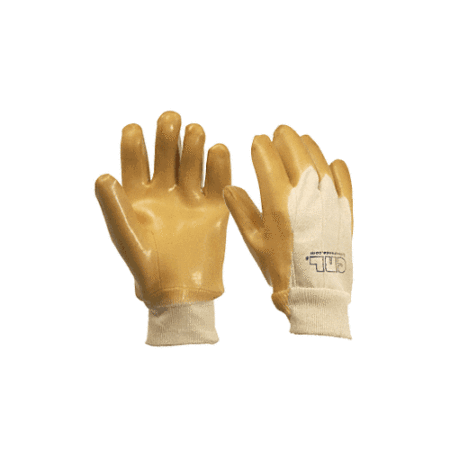 CRL 10 Knit Wrist Smooth Natural Rubber Palm Gloves