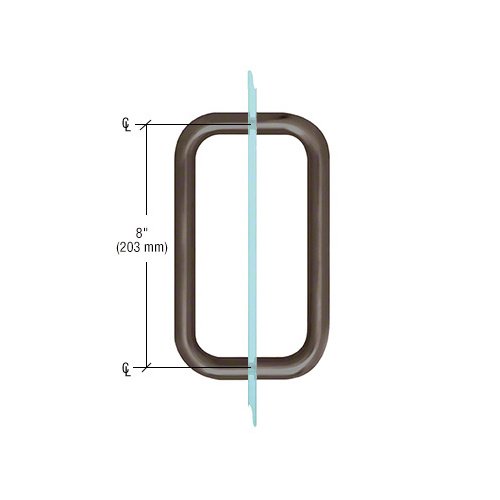 CRL BMNW8X8PN Polished Nickel 8" BM Series Back-to-Back Handle Without Metal Washers