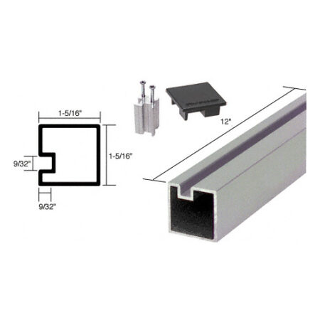 CRL 6406512 Satin Anodized 12" End Aluminum Counter Post