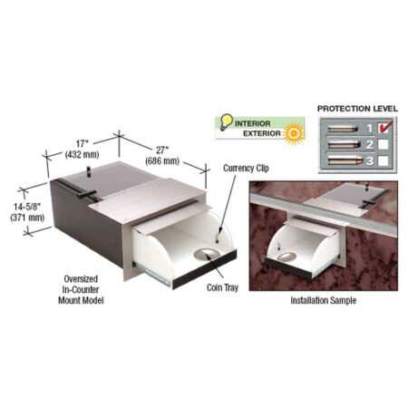 CRL TD1727 Oversized Capacity Counter Mounted Transaction Drawer