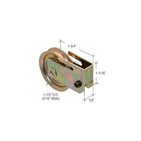 CRL D1585B 1-1/2" Steel Sliding Glass Door Roller with 1/2" Wide Housing for Ador/HiLite Doors in a Bulk (10) Pack