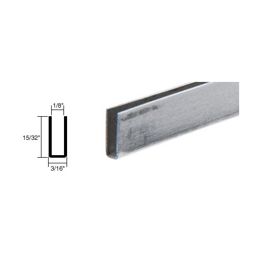 CRL 35050 Mill Adhesive Bond Storm Window Edge Wrap Frame for Single Strength Glass 150" Stock Length