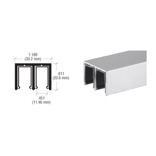 Brixwell D614A-CCP48-XCP3 Satin Anodized Plastic Lined Aluminum Upper Channel  48" Stock Length - pack of 3