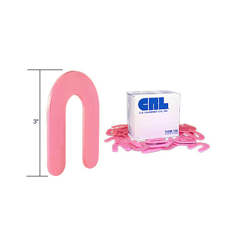 CRL PHS26 Blue 1/16" x 3" Plastic Horseshoe Shims