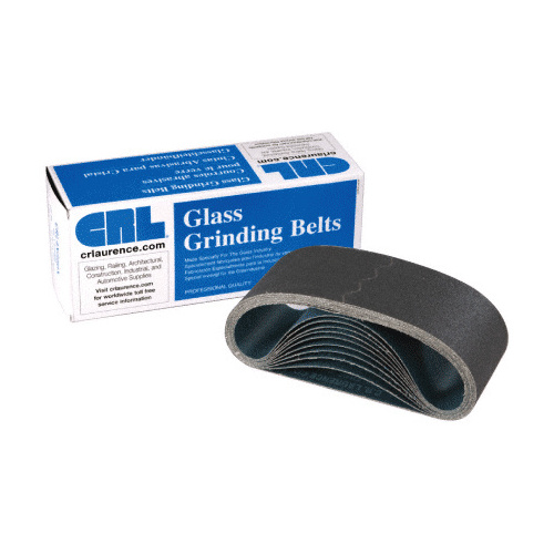 CRL CRL3X2140X 3" x 21" 40X Grit Glass Grinding Belts for Portable Sanders - 10/Bx
