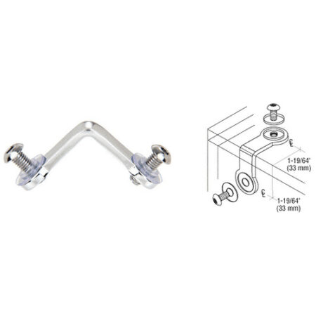 CRL 3107CH Chrome Deluxe 2-Way Glass Corner Connector