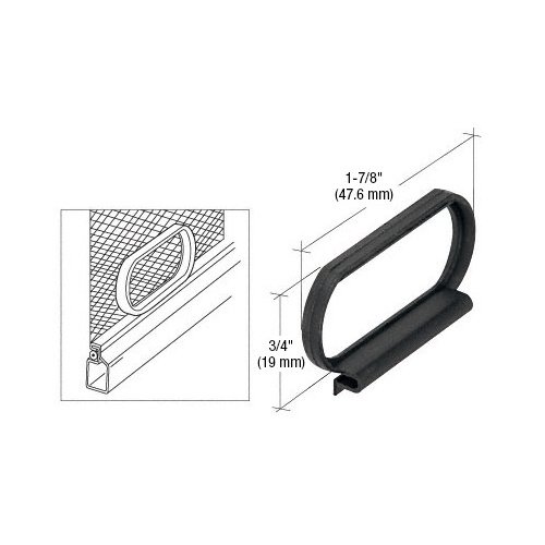 CRL WSC424B-XCP100 Black Plastic "Loop" Screen Pull Tabs - pack of 100