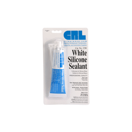 CRL 22W White Silicone Sealant 3 Fluid Ounce Squeeze Tube