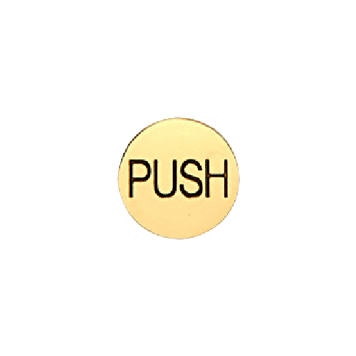 CRL 2EPPBPU Polished Brass 2" Round Push Indicator