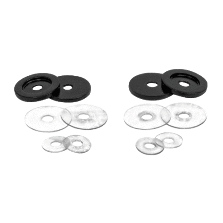 CRL 30WKMBL Matte Black Replacement Washers for Back-to-Back Solid Pull Handle