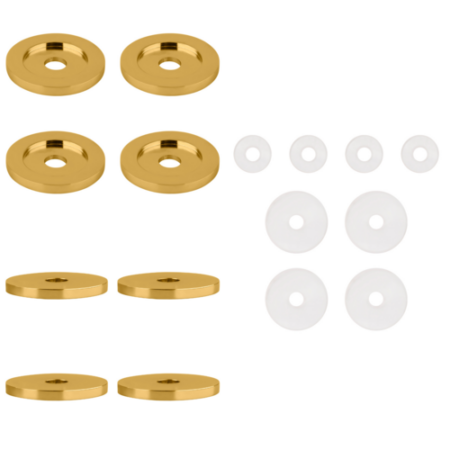 CRL 30WKBR Polished Brass Replacement Washers for Back-to-Back Solid Pull Handle