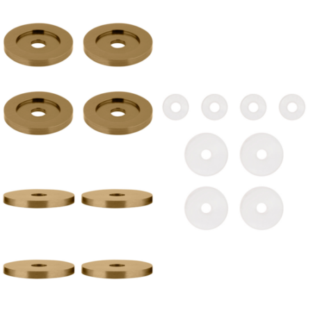 CRL 30WKSB Satin Brass Replacement Washers for Back-to-Back Solid Pull Handle