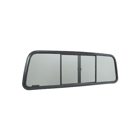 CRL 7140EP OEM Replacement Duo-Vent Four Panel Slider With Dark Gray Glass for 1983-1997 Ford Ranger and Mazda