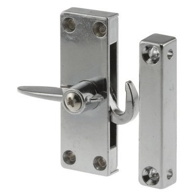 CRL A103 Chrome Sliding Screen Door Latch and Strike with 2-1/4" Screw Holes