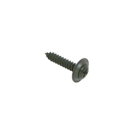 CRL AV11790 Black 8 x 1-1/4" Oval Head Phillips Sheet Metal Screws with Countersunk Washers