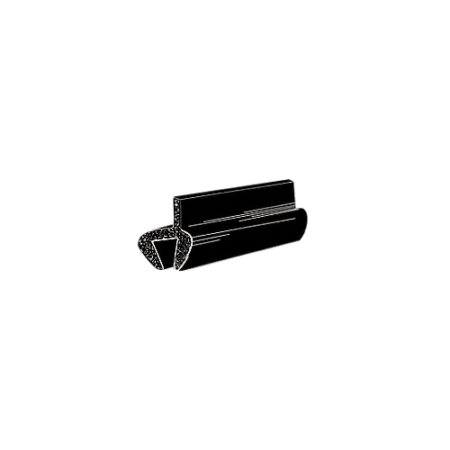 CRL AV4581 Molded Rubber Weatherstrip for 1/4" Glass - 5/16" Offset Leg