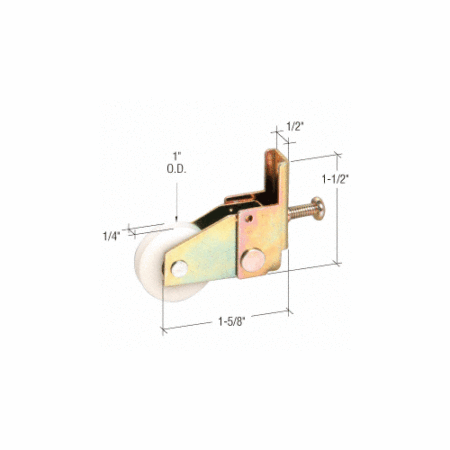 CRL B605 1" Nylon Sliding Screen Door Bottom Roller for Pacesetter Doors