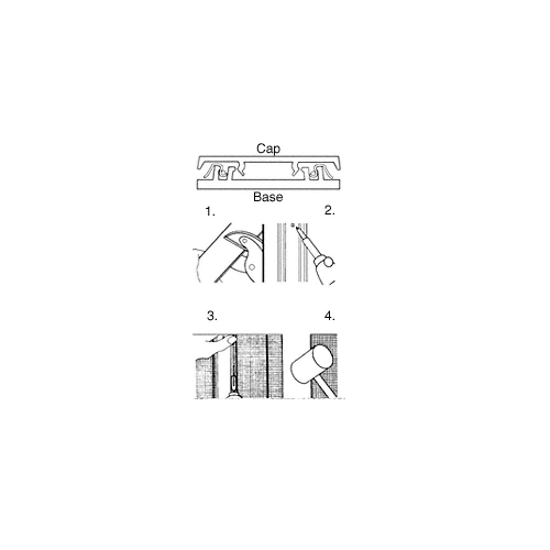 Screen Tight BAS388 Black 3-1/2" Wide Base