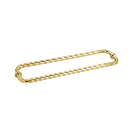 CRL BM18X18BR Polished Brass 18" BM Series Back-to-Back Tubular Towel Bars with Metal Washers