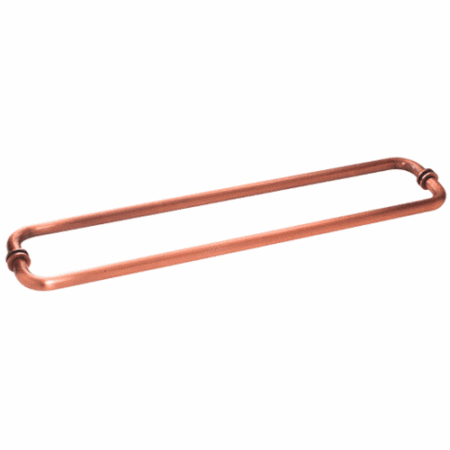 CRL BM24X24ABC0 Antique Brushed Copper 24" BM Series Back-to-Back Tubular Towel Bars With Metal Washers