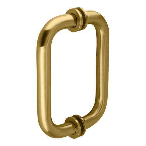 CRL BM6X6SB Satin Brass 6" BM Series Tubular Back-to-Back Pull Handle