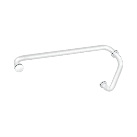 CRL BM8X18W White 8" Pull Handle and 18" Towel Bar BM Series Combination With Metal Washers