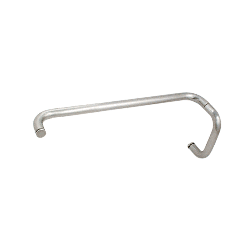 CRL BMNW6X18PN Polished Nickel 6" Pull Handle and 18" Towel Bar BM Series Combination Without Metal Washers