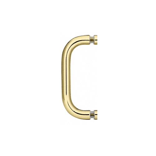 CRL BPS8SB Satin Brass 8" Single-Sided Solid 3/4" Diameter Pull Handle Without Metal Washers