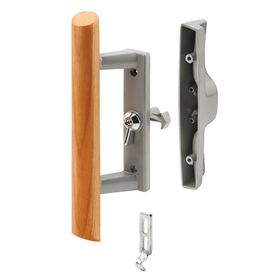 CRL C1018 Wood/Aluminum Non-Keyed Internal Lock Sliding Glass Door Handle Set with 3-15/16" Screw Holes for Viking Doors