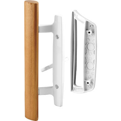 CRL C1204 Wood/White Mortise - Style Handle 3-15/16" Screw Holes