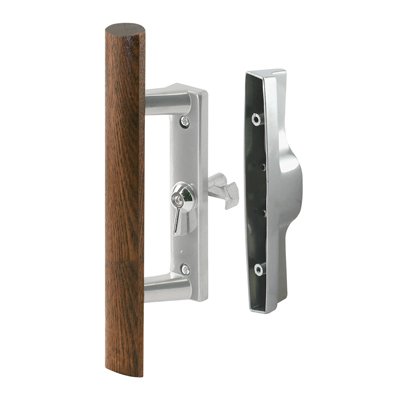 CRL C1242 Wood/Gray Internal Lock Handle Set 3-1/2" Screw Holes