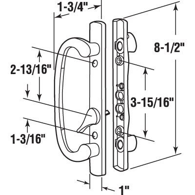 CRL C1281 Bronze 8-1/2" Mortise - Style Handle