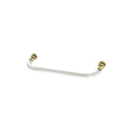 CRL CATB18BR 18" Acrylic Smooth Single-Sided Towel Bar with Polished Brass Rings