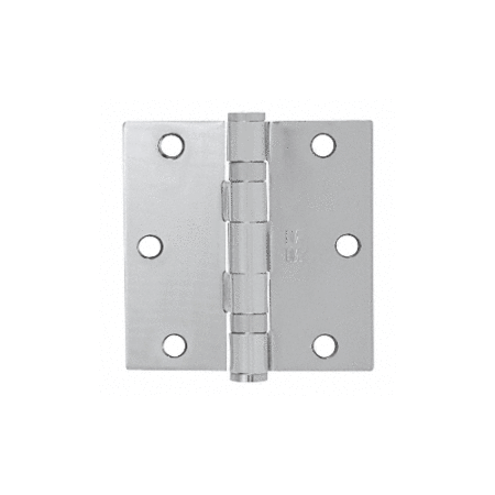 CRL CB3526D Satin Chrome 3-1/2" x 3-1/2" Commercial Bearing Hinge