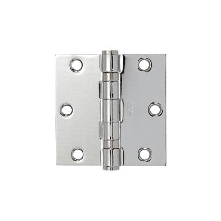 CRL CB3526 Brite Chrome 3-1/2" x 3-1/2" Commercial Bearing Hinge