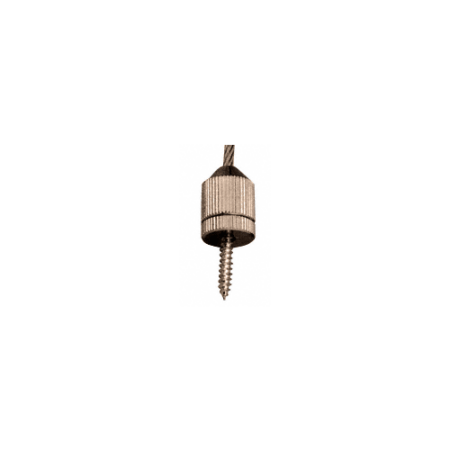 CRL CB85 Brushed Nickel Plated Short Round Floor Base Fitting for Cable Display System