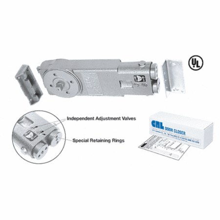 CRL CRL7062 Light Duty 90 degree No Hold Open Overhead Concealed Closer Body Only