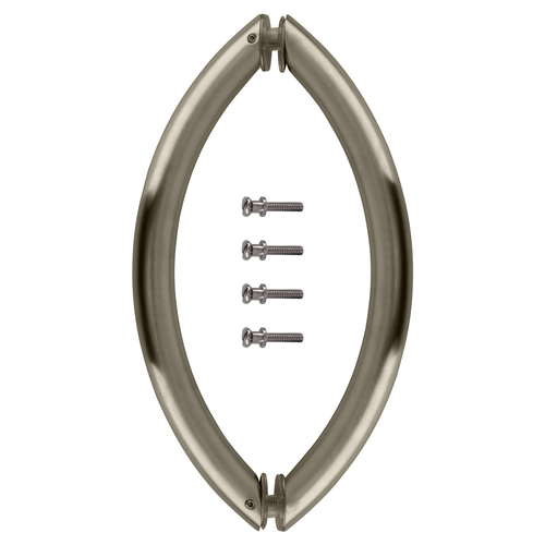 CRL CSH8X8BR Polished Brass 8" Crescent Style Back-to-Back Pull Handles Without Metal Washers